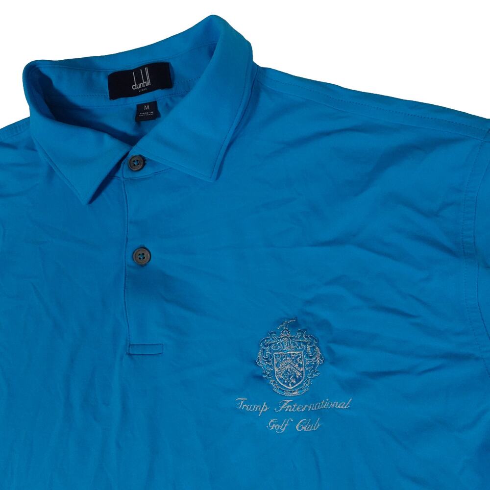 Trump International Golf Club Dunhill Links Blue Golf Polo Shirt Men's Medium